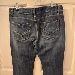 Jordache Premium Jeans Womens 12 Petite Blue Denim Bootcut Mid Rise‎ Cowboy